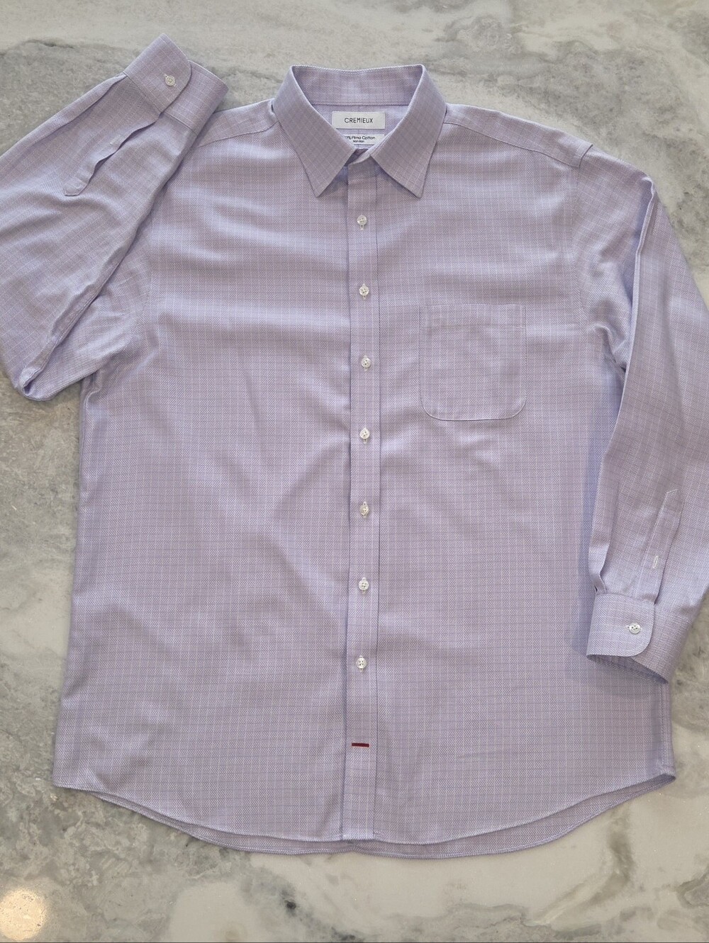 Daniel Cremieux Light Lavender Textured Pima Cotton Dress Shirt